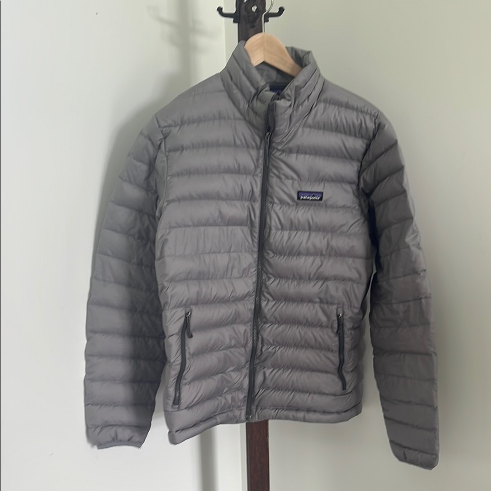 Patagonia Gray Puffer Coat Lightweight Insulated